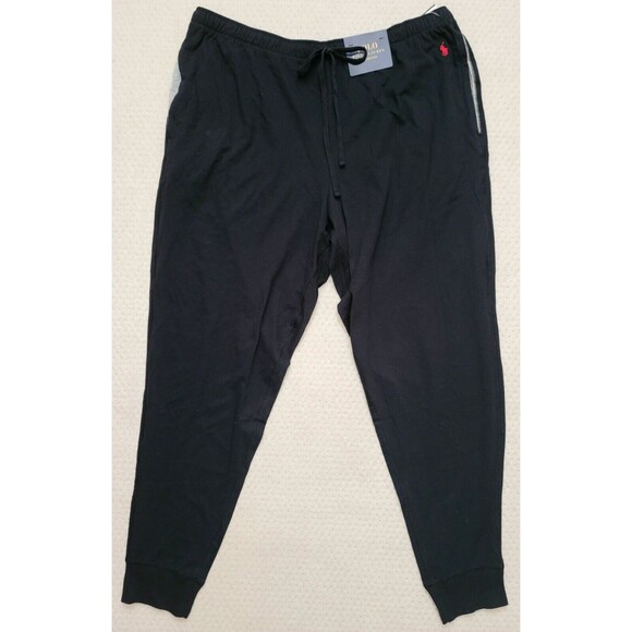 NWT Polo Ralph Lauren Lightweight Cotton BLACK Jogger Sleep Pajama Pants, XL - Picture 3 of 4